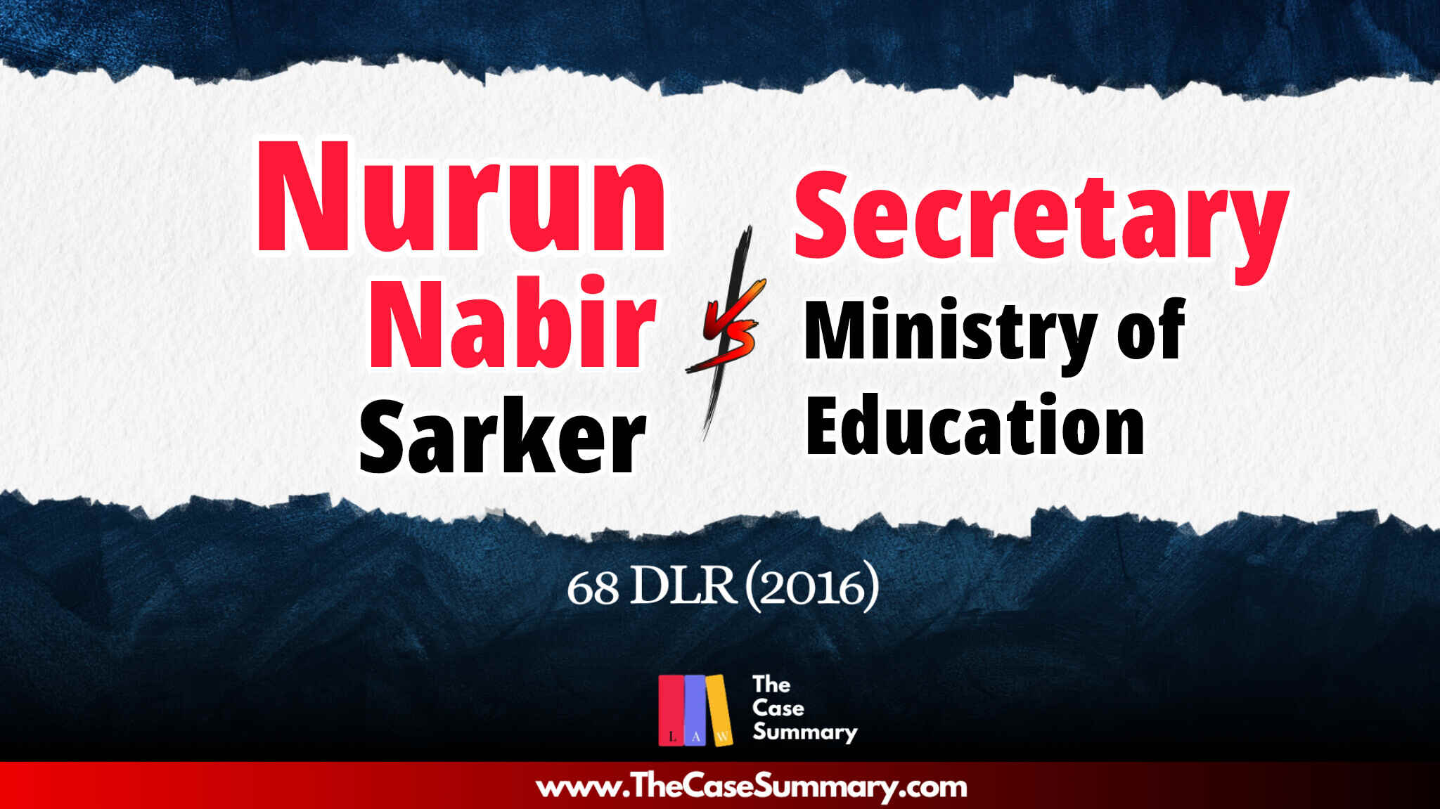 Nurun Nabir Sarker v Secretary, Ministry of Education (2015)